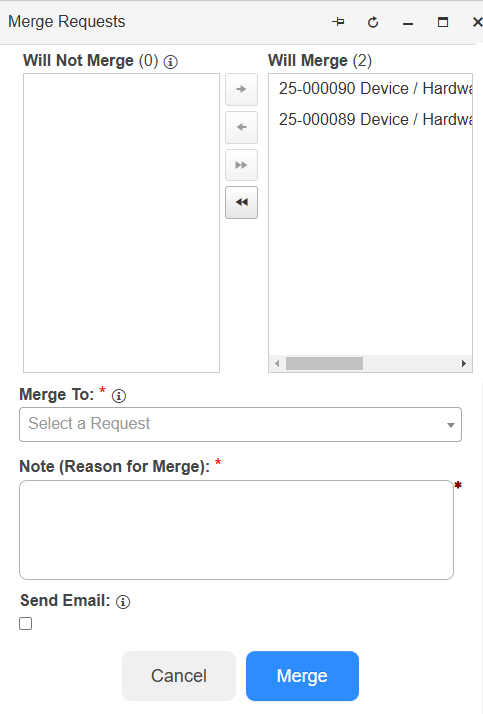 Merge requests pop-up